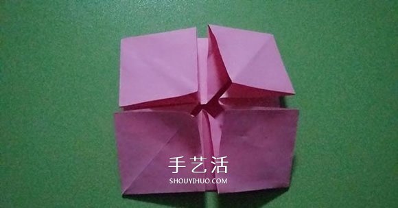 八角花篮的折法图解 怎么四个折纸花篮步骤图 -  www.shouyihuo.com