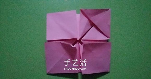 八角花篮的折法图解 怎么四个折纸花篮步骤图 -  www.shouyihuo.com