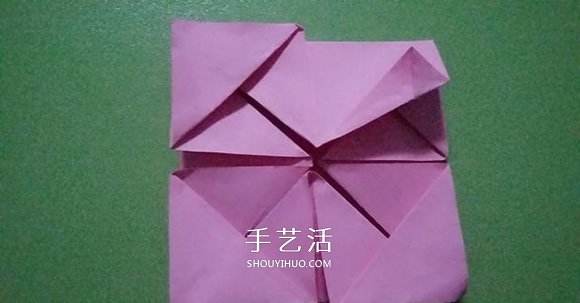 八角花篮的折法图解 怎么四个折纸花篮步骤图 -  www.shouyihuo.com