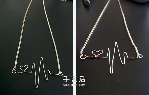 情人节心动项链DIY 金属丝制作爱心项链坠 -  www.shouyihuo.com