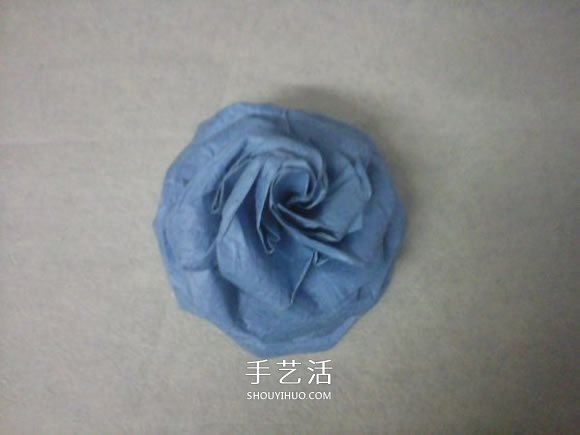 玫瑰花的折纸步骤图解 手揉纸折25瓣玫瑰花 -  www.shouyihuo.com