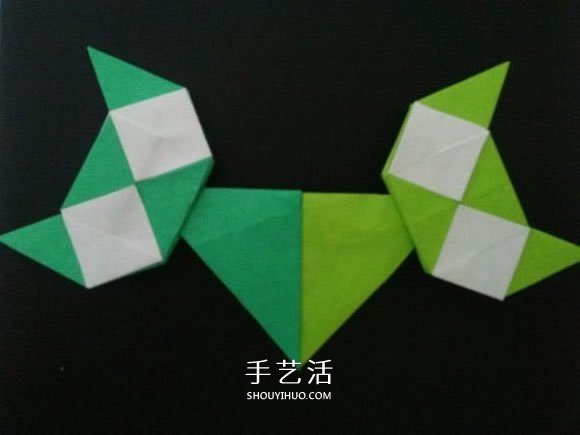 手工小猫的折纸步骤图 可爱小猫的折法图解 -  www.shouyihuo.com