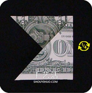 美元折纸蝴蝶图解教程 怎么用美元纸币折蝴蝶 -  www.shouyihuo.com