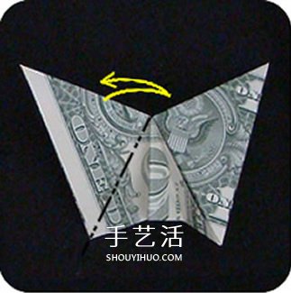 美元折纸蝴蝶图解教程 怎么用美元纸币折蝴蝶 -  www.shouyihuo.com