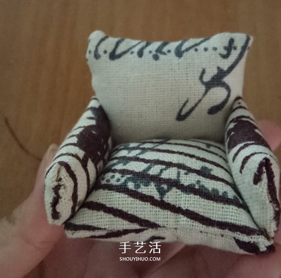 不织布扶手沙发模型DIY 迷你单人沙发布艺制作 -  www.shouyihuo.com