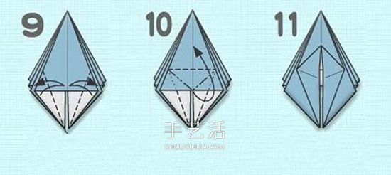 怎么折纸幽灵的方法 万圣节折纸幽灵图解教程 -  www.shouyihuo.com