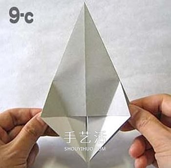 怎么折纸幽灵的方法 万圣节折纸幽灵图解教程 -  www.shouyihuo.com
