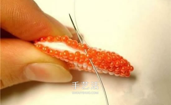 串珠制作橙瓣钥匙链 水果风串珠钥匙挂件DIY -  www.shouyihuo.com