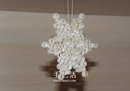 意大利面制作雪花挂饰 自制意大利面雪花方法 -  www.shouyihuo.com