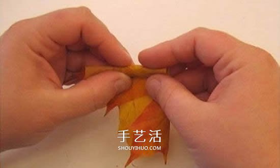 枫叶手工制作玫瑰花苞 树叶玫瑰花苞的做法 -  www.shouyihuo.com