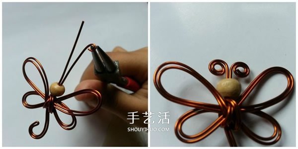 金属丝制作蜻蜓挂饰 自制金属丝蜻蜓小饰品 -  www.shouyihuo.com