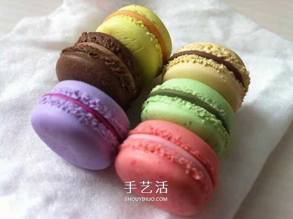 七夕情人节软陶礼物DIY 自制软陶马卡龙图解 -  www.shouyihuo.com