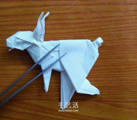 复杂兔子的折纸方法 中秋节折纸兔子图解 -  www.shouyihuo.com