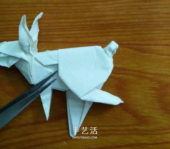 复杂兔子的折纸方法 中秋节折纸兔子图解 -  www.shouyihuo.com