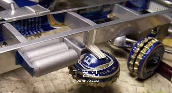 易拉罐做汽车步骤图解 易拉罐卡车DIY教程 -  www.shouyihuo.com