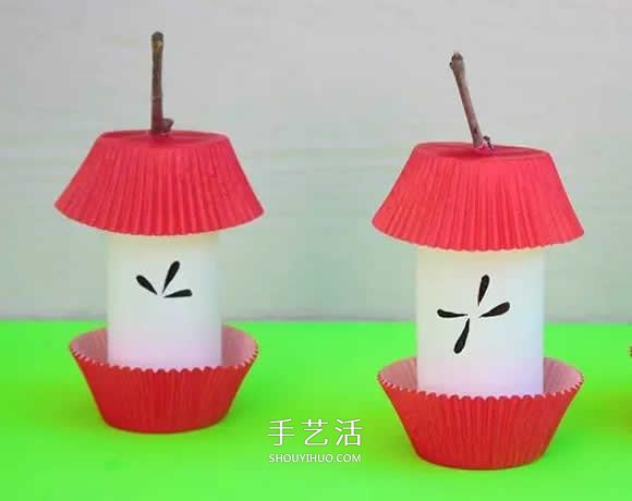 幼儿手工制作苹果核 卷纸筒做苹果核的方法 -  www.shouyihuo.com