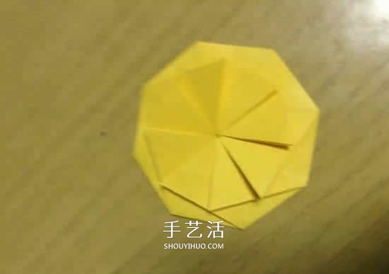 向日葵折纸步骤图解 详细折纸向日葵的方法 -  www.shouyihuo.com