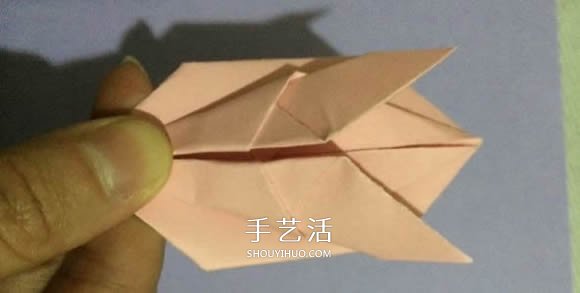 立体兔子的简单折法 儿童手工折纸兔子图解 -  www.shouyihuo.com