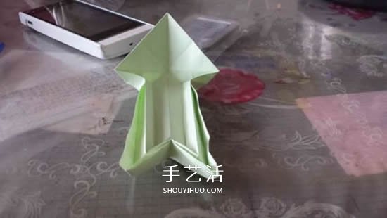 立体树苗的折法图解 折纸树苗的方法步骤图 -  www.shouyihuo.com
