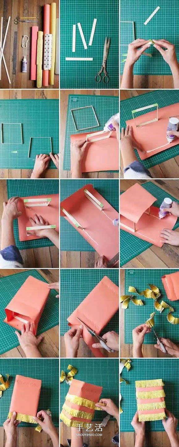 四种简单纸灯笼的做法 幼儿手工灯笼制作教程 -  www.shouyihuo.com