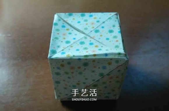 好玩魔术盒的折法图解 可收缩盒子的折法步骤 -  www.shouyihuo.com