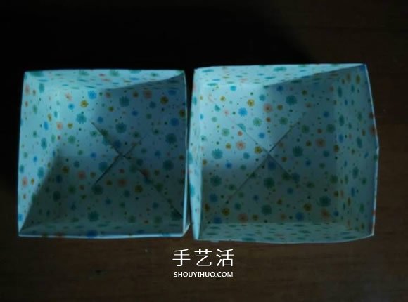 好玩魔术盒的折法图解 可收缩盒子的折法步骤 -  www.shouyihuo.com