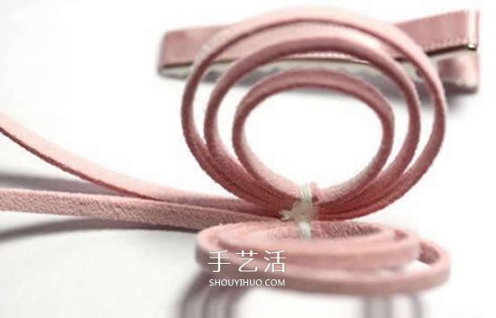 羊皮绒制作蜗牛发卡图解 可爱又美丽发饰DIY -  www.shouyihuo.com