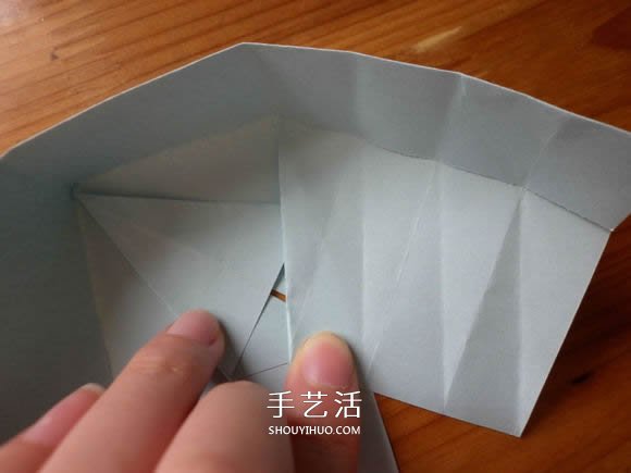 带盖子爱心盒子的折法 情人节爱心盒子折纸 -  www.shouyihuo.com