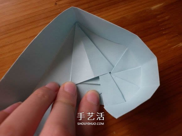 带盖子爱心盒子的折法 情人节爱心盒子折纸 -  www.shouyihuo.com