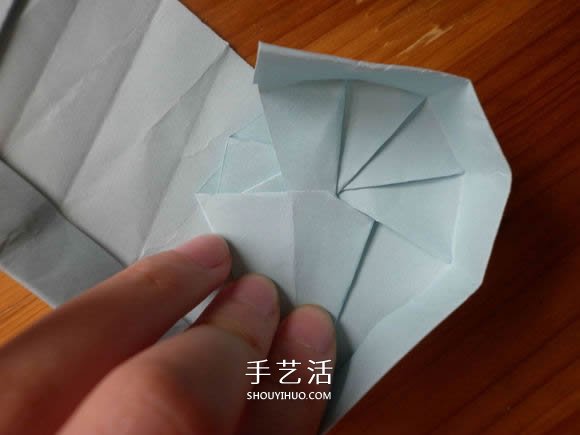 带盖子爱心盒子的折法 情人节爱心盒子折纸 -  www.shouyihuo.com