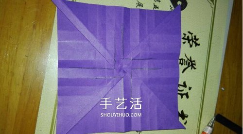 玫瑰千纸鹤的折法图解 手工折纸玫瑰千纸鹤 -  www.shouyihuo.com