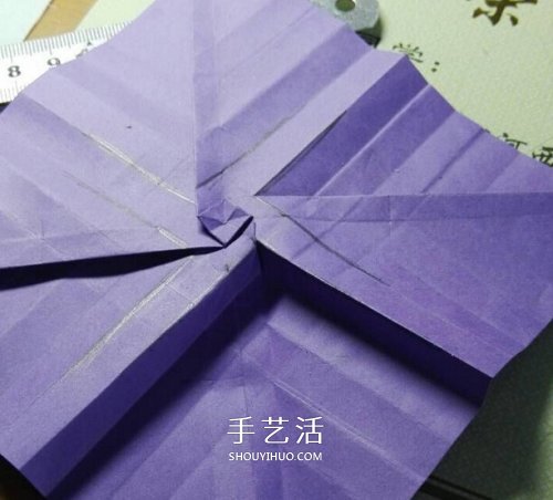 玫瑰千纸鹤的折法图解 手工折纸玫瑰千纸鹤 -  www.shouyihuo.com