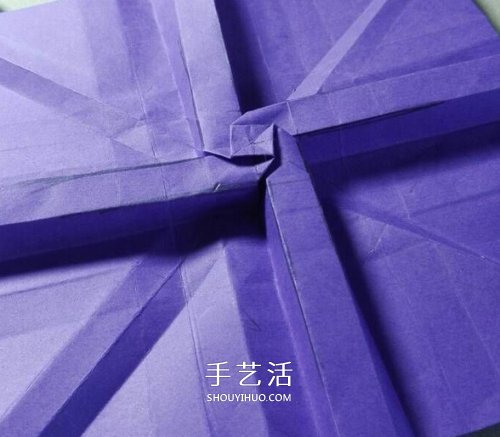 玫瑰千纸鹤的折法图解 手工折纸玫瑰千纸鹤 -  www.shouyihuo.com