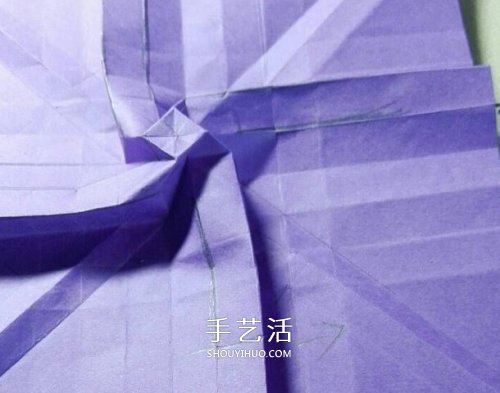玫瑰千纸鹤的折法图解 手工折纸玫瑰千纸鹤 -  www.shouyihuo.com