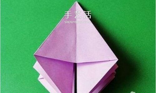 玫瑰百合礼品盒折纸 情人节完美包装盒的折法 -  www.shouyihuo.com
