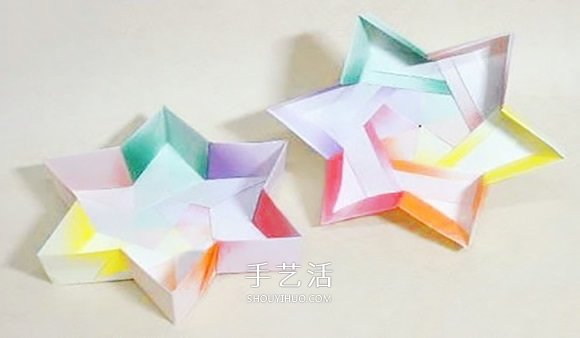 六角星纸盒的折法图解 折纸六角带盖纸盒步骤 -  www.shouyihuo.com