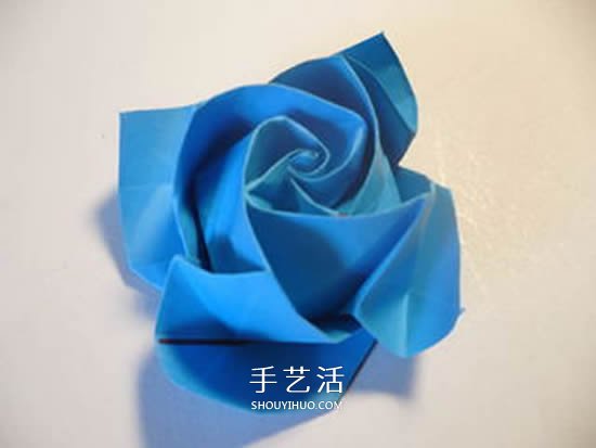手工玫瑰花怎么叠图解 玫瑰花折叠方法教程 -  www.shouyihuo.com