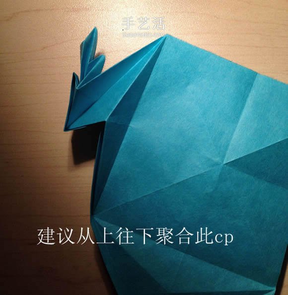 叶虫的折纸方法图解 如何折叶子虫的步骤图 -  www.shouyihuo.com