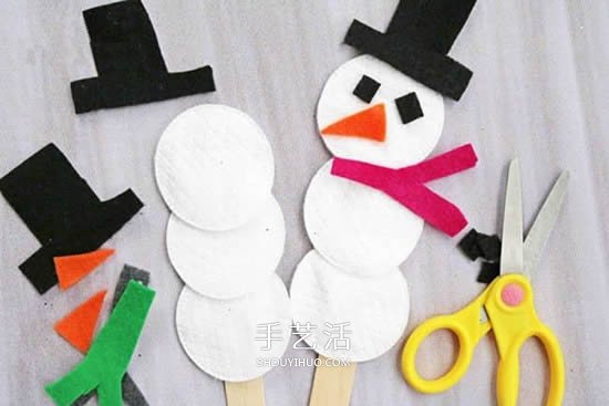 简单又可爱雪人的做法 幼儿手工制作圣诞雪人 -  www.shouyihuo.com