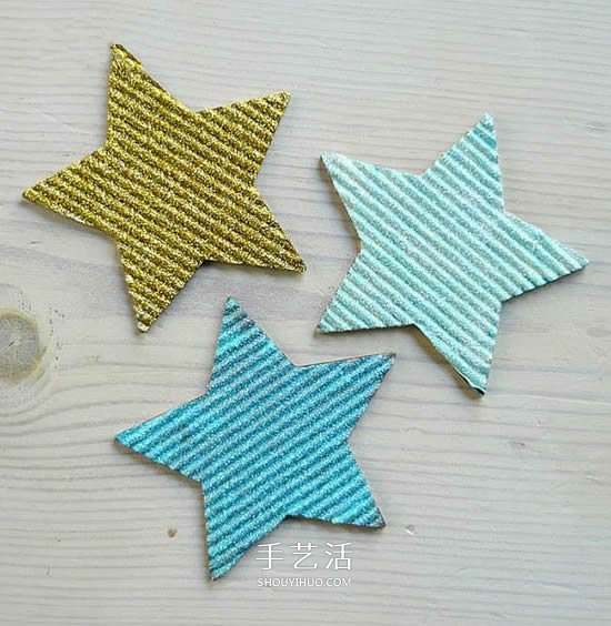简单又漂亮圣诞星星DIY 自制圣诞树挂饰星星 -  www.shouyihuo.com