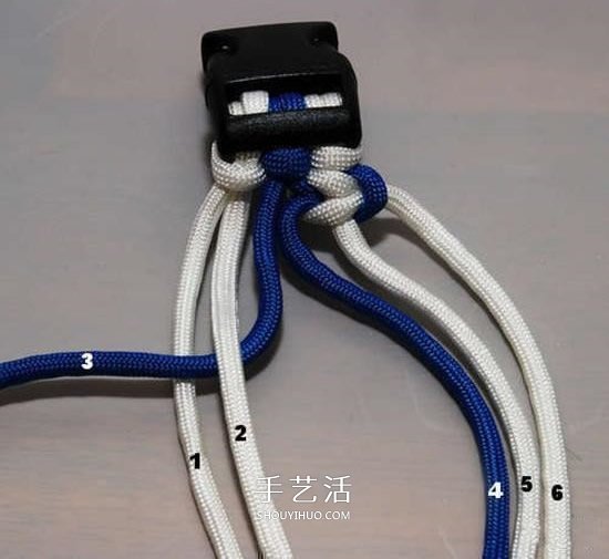 宽版伞绳手链的编法 伞绳手工编织宽手链图解 -  www.shouyihuo.com
