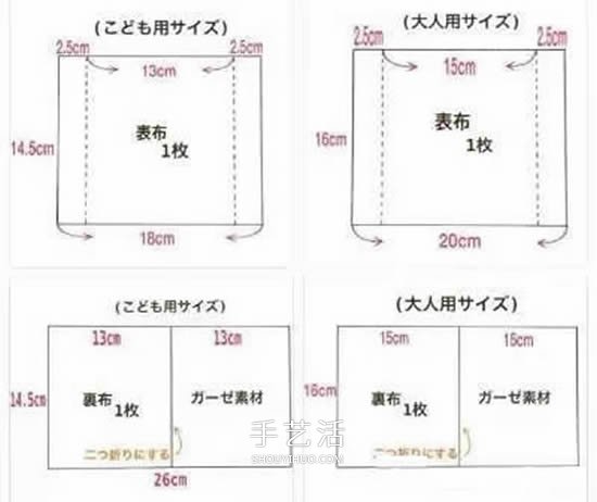 儿童口罩的制作方法 孩子用布艺口罩DIY图解 -  www.shouyihuo.com