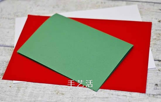 圣诞花环贺卡制作方法 简单自制圣诞贺卡教程 -  www.shouyihuo.com