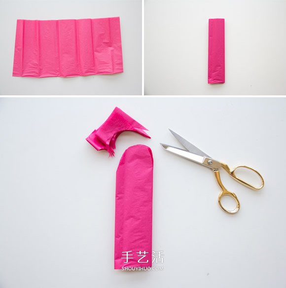 把春天藏在家中 用棉纸手工制作花朵装饰墙壁 -  www.shouyihuo.com