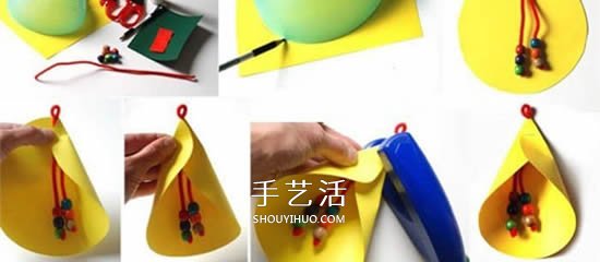 圣诞铃铛挂件手工制作 幼儿做圣诞节铃铛教程 -  www.shouyihuo.com