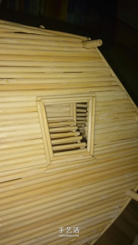 古代战船模型手工制作 纯以一次性筷子完成 -  www.shouyihuo.com