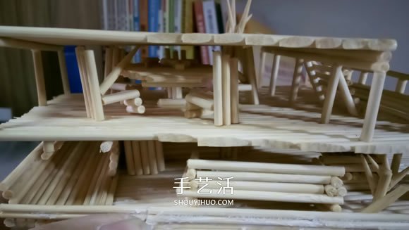 古代战船模型手工制作 纯以一次性筷子完成 -  www.shouyihuo.com
