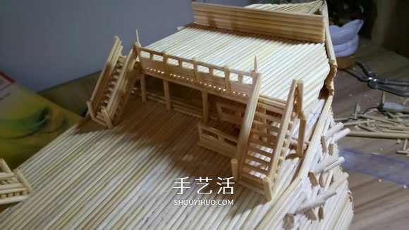 古代战船模型手工制作 纯以一次性筷子完成 -  www.shouyihuo.com