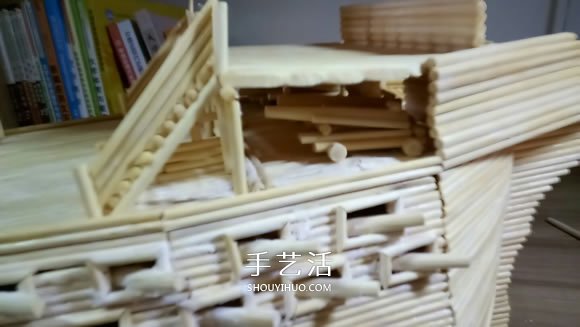 古代战船模型手工制作 纯以一次性筷子完成 -  www.shouyihuo.com