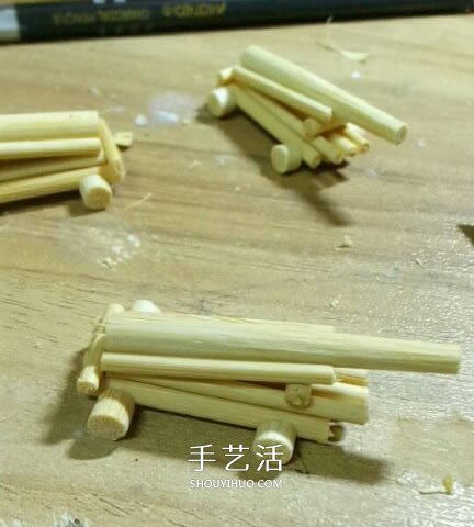 古代战船模型手工制作 纯以一次性筷子完成 -  www.shouyihuo.com